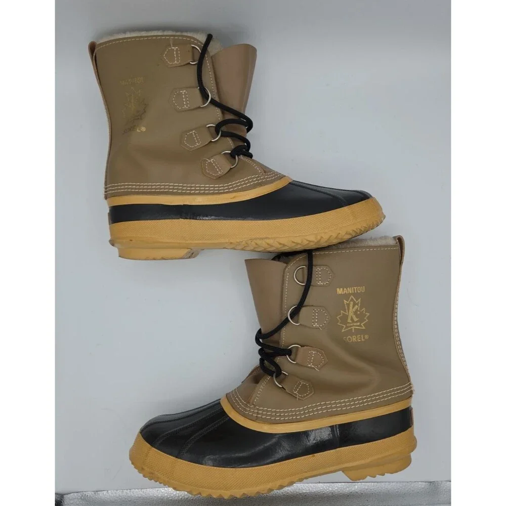 Sorel Manitou Kaufman Wool Waterproof Snow Rain Winter Boots Mens Size 11 EUC